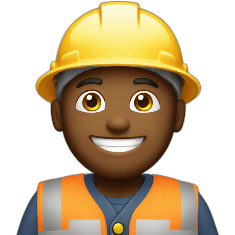 Construction worker happy emoji