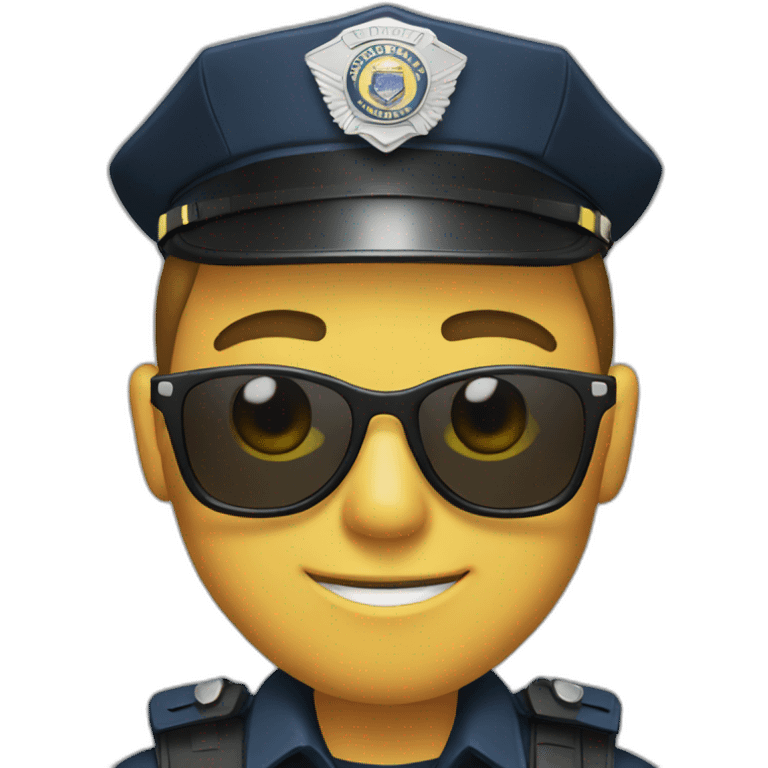 police officer with sun glasses emoji