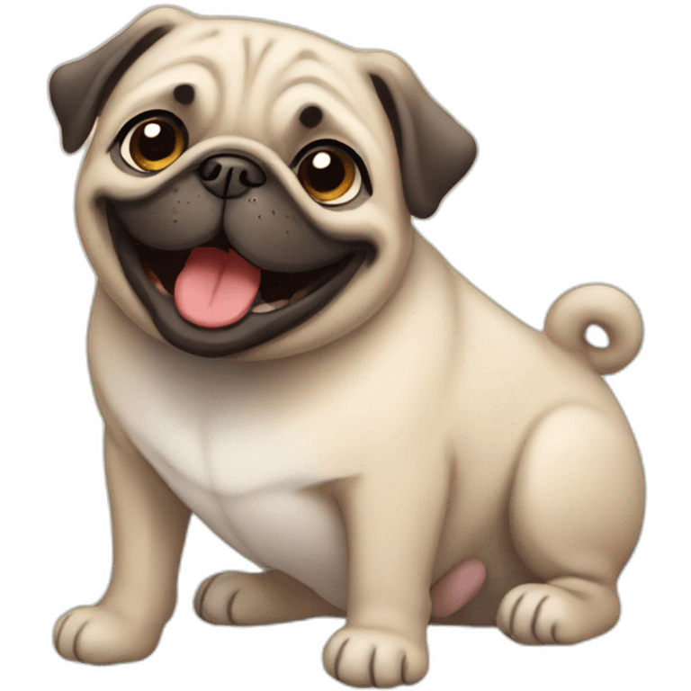 happy pug emoji