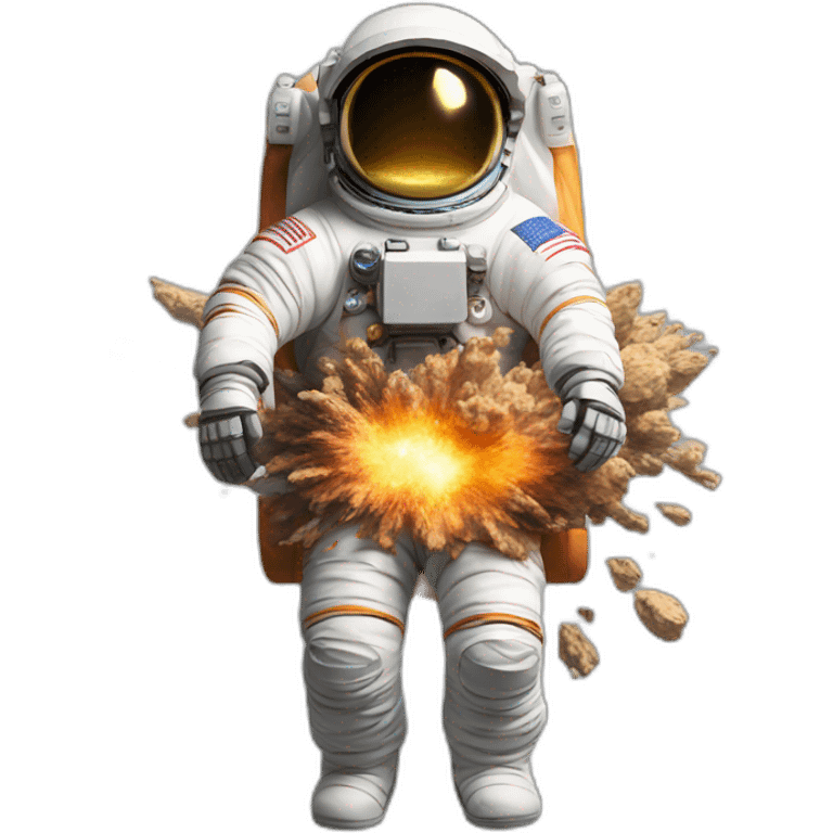 explosion sit astronaut emoji