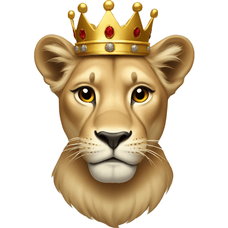 Lioness with crown emoji