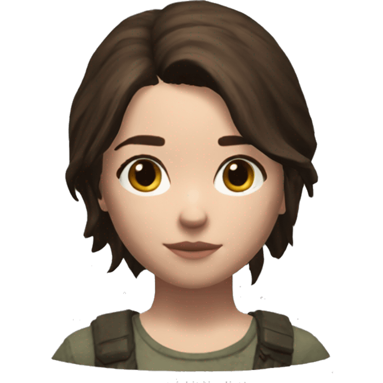 Ellie Williams from the Last of Us 2 brunette hair emoji