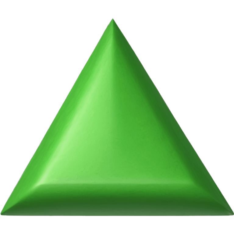 triangulo verde unicolor no 3D emoji