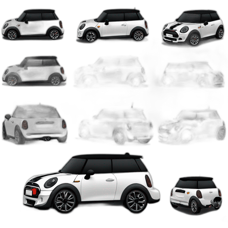 Mini Cooper s f56 black and hard top white emoji