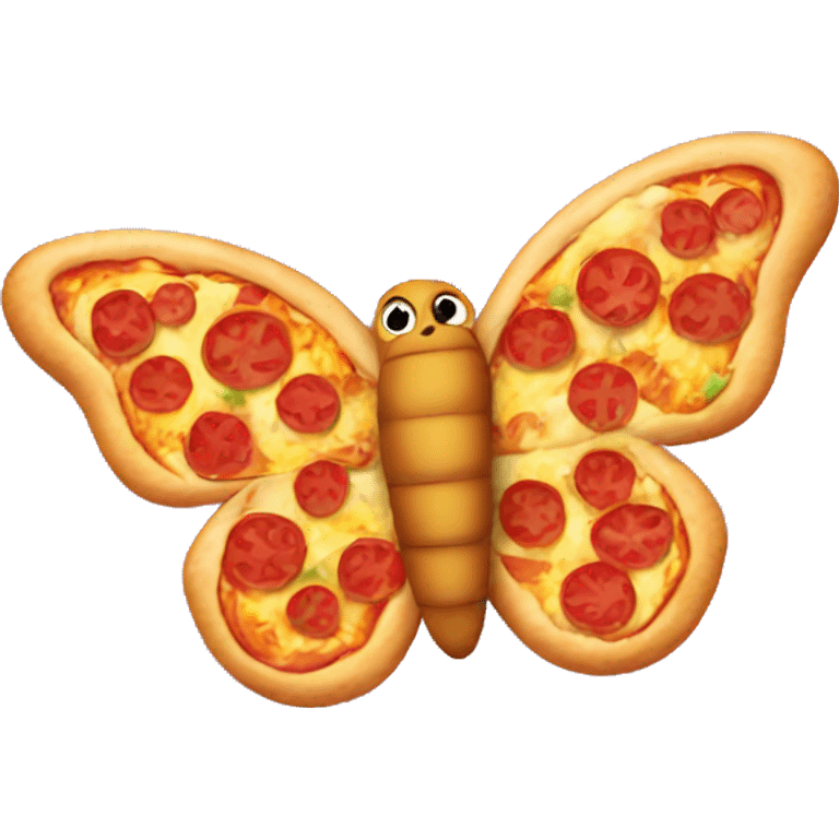 Butterfly has pizza emoji