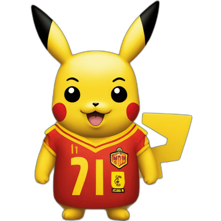 Pikachu avec un maillot du RC lens emoji