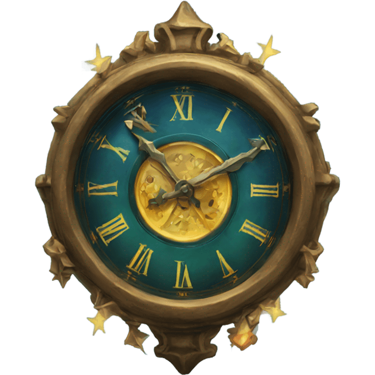 Magical clock emoji