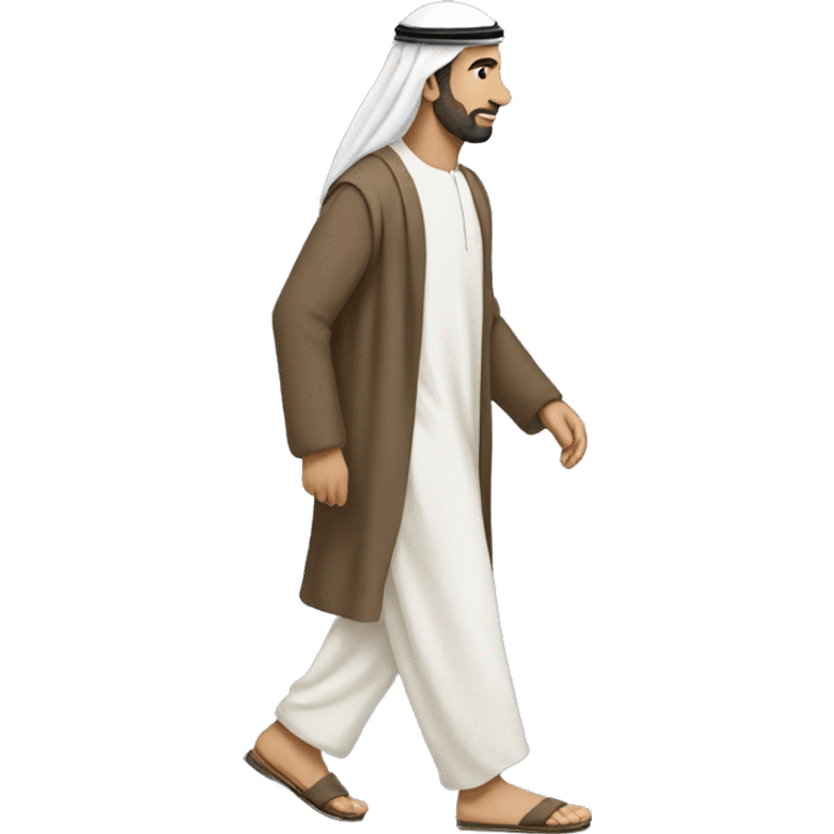 Arab man walking profile emoji