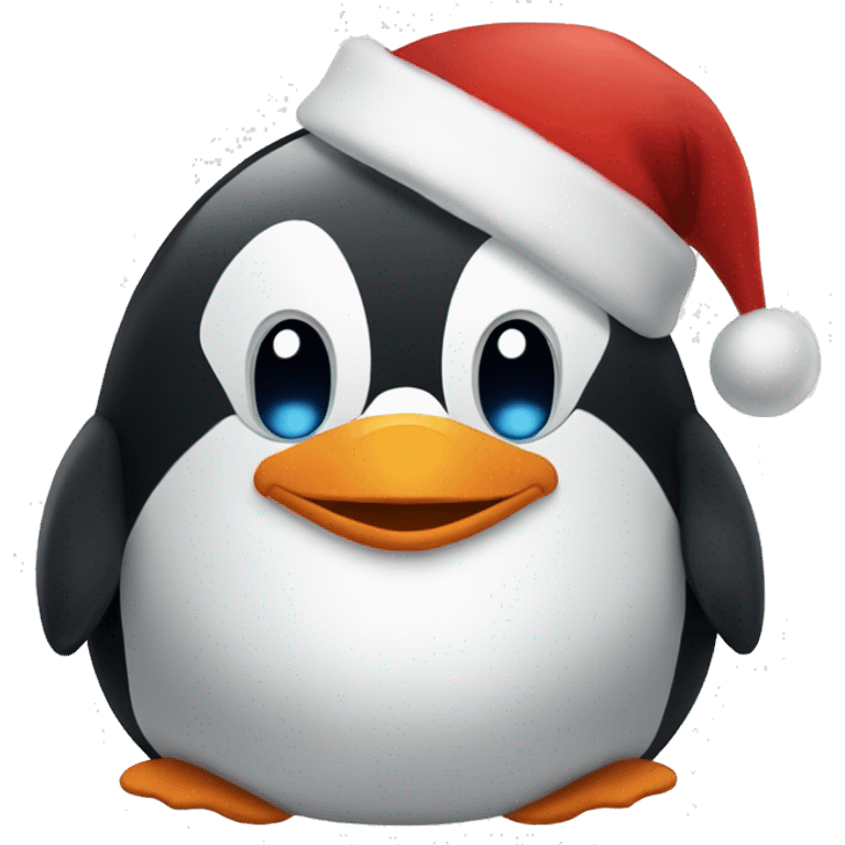 Penguin saying merry Christmas  emoji