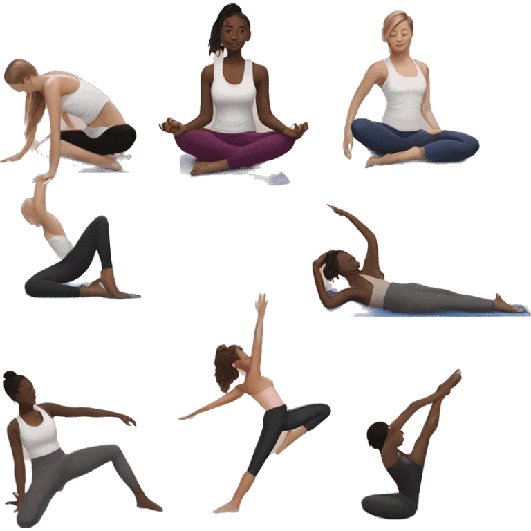 It girl yoga class emoji