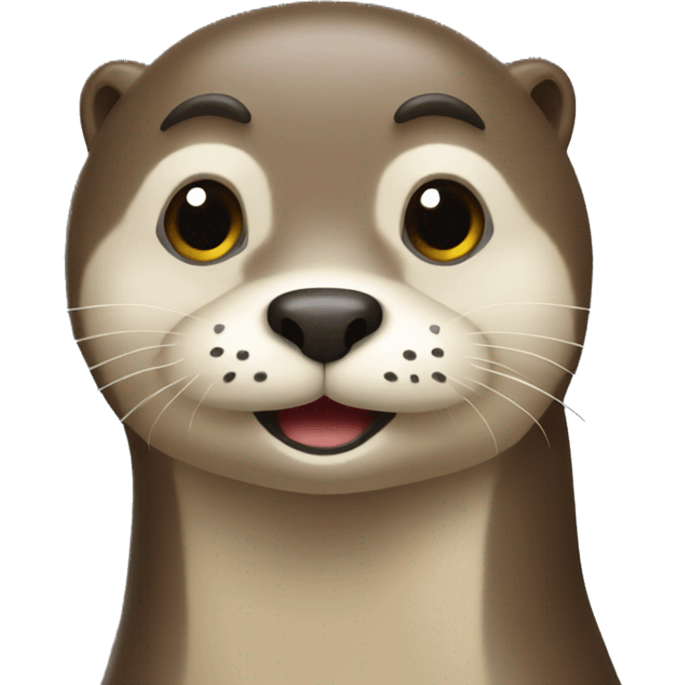 Loutre avec un qui spam sms emoji