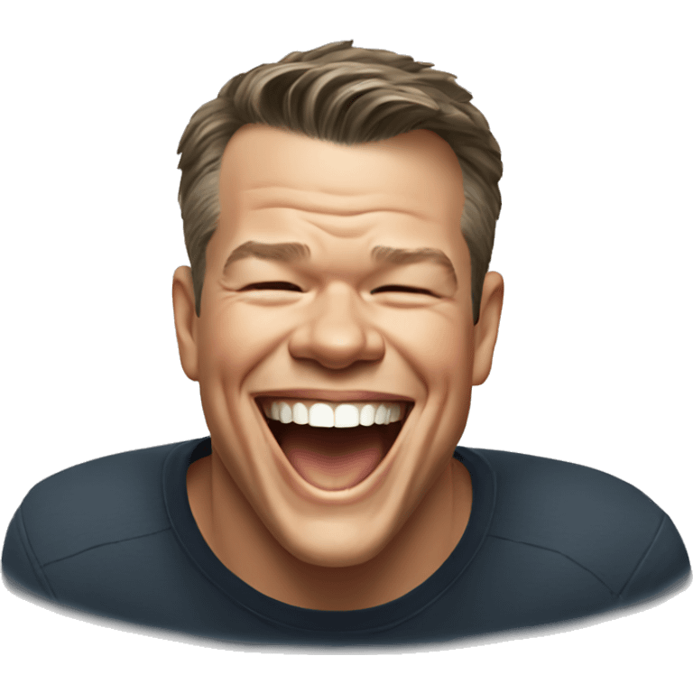 Matt Damon laughing emoji