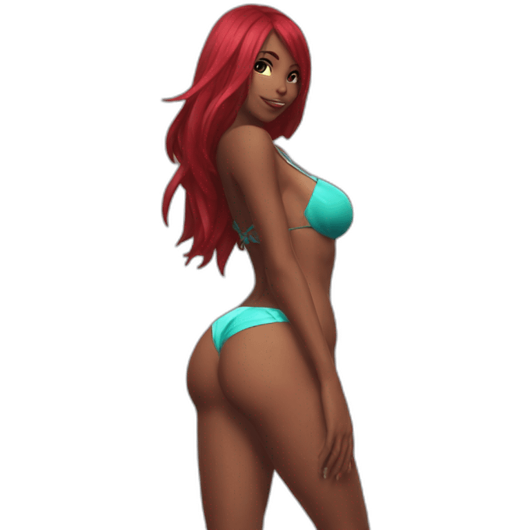 Katarina posing legs and ass in bikini sfw emoji