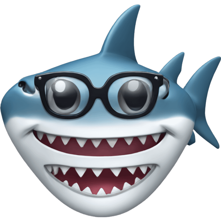 Shark with glasses  emoji