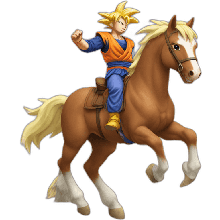 Goku in a horse emoji