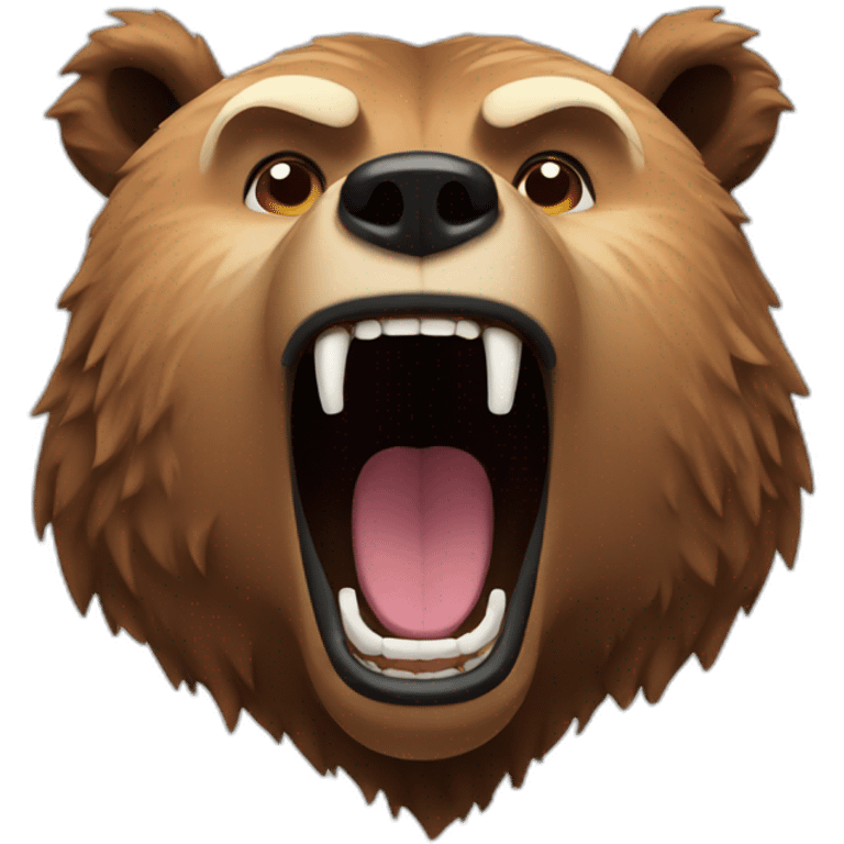 Grizzly Bear Roaring emoji