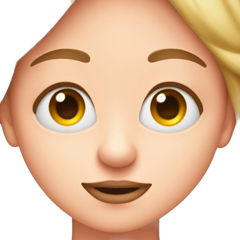 Nose emoji with peach on top of the nose bridge  emoji