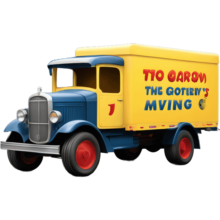 Toy Very large 1933 mover’s moving truck emoji