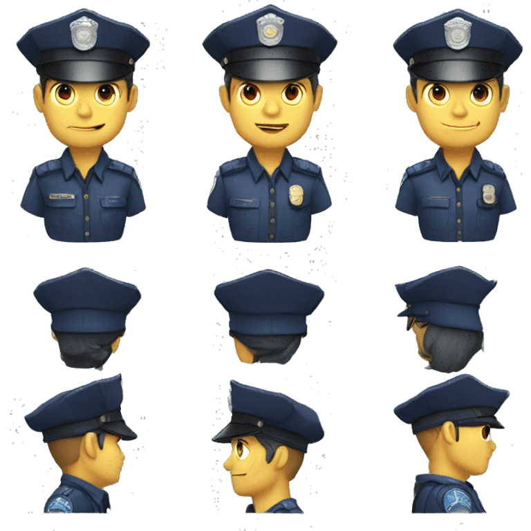 Policier énervé emoji