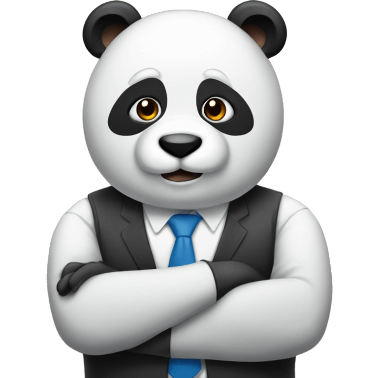 working panda in the office emoji