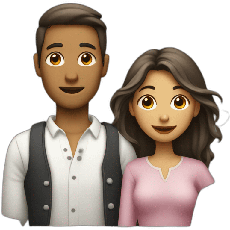 Fille voilée et homme emoji