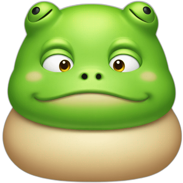 a fat man, half frog emoji