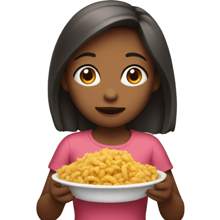 Girl eating food  emoji