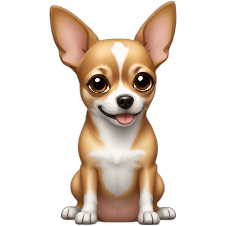 chihuahua dog with iphone emoji