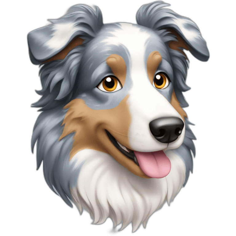 Blue merle collie dog emoji