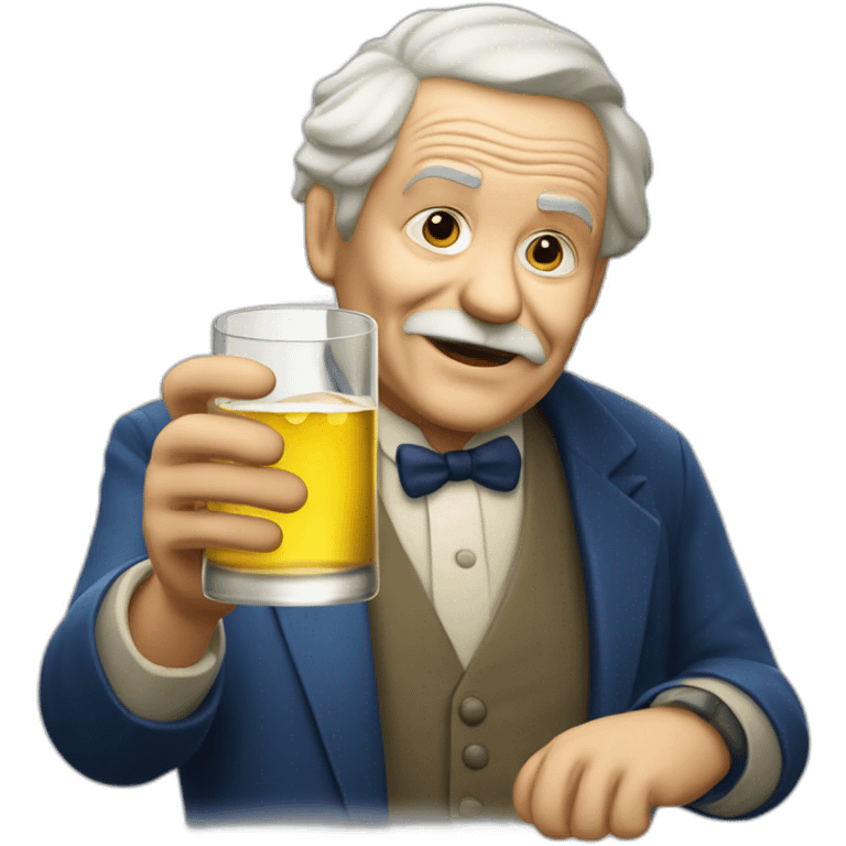 Old drunk man with becherovka emoji