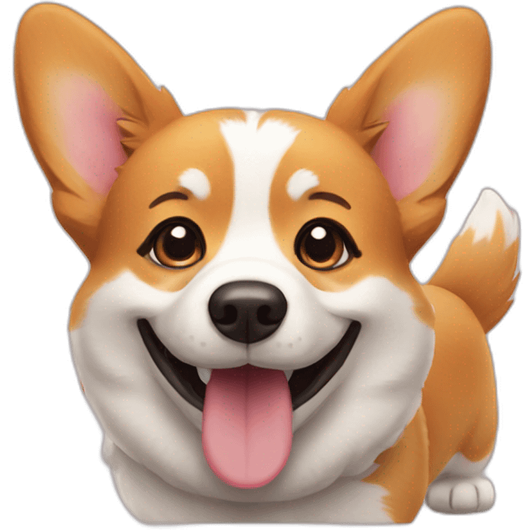 happy corgi emoji