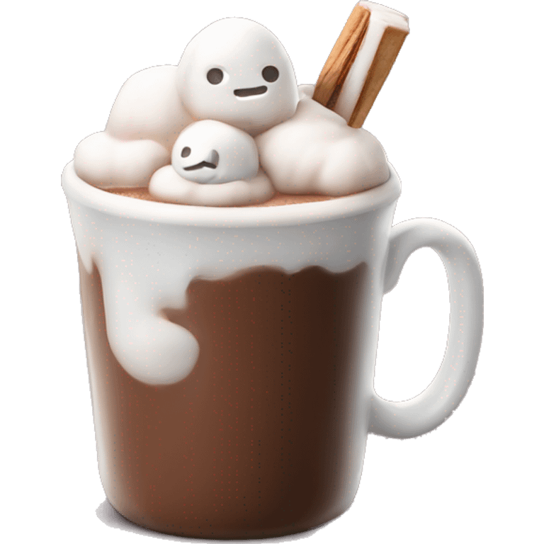 Hot chocolate with a marshmallow on top emoji