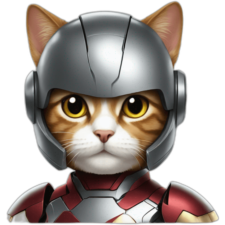 iron man cat with helmet emoji