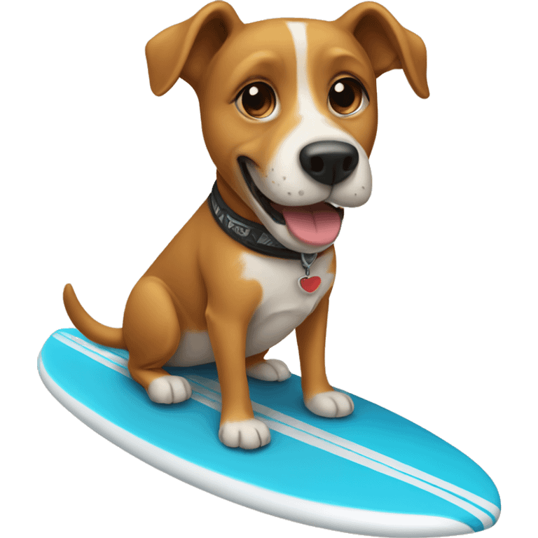 Dog on a surfboard emoji