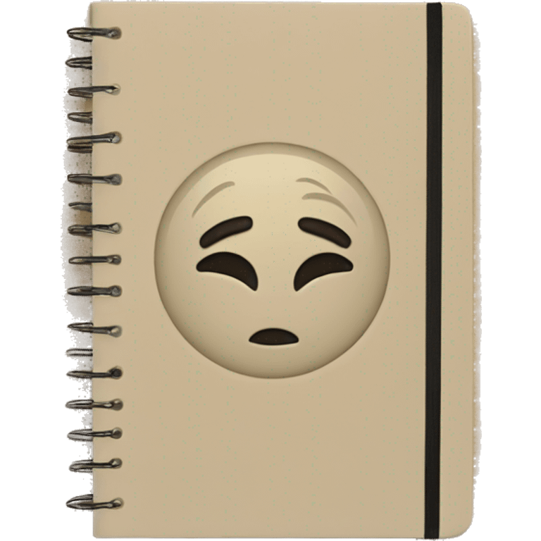 piral notebook, Moleskin, Sand color emoji