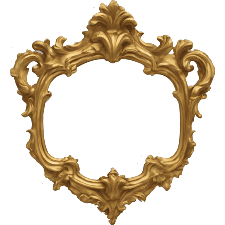 Rococo antique gold mirror emoji