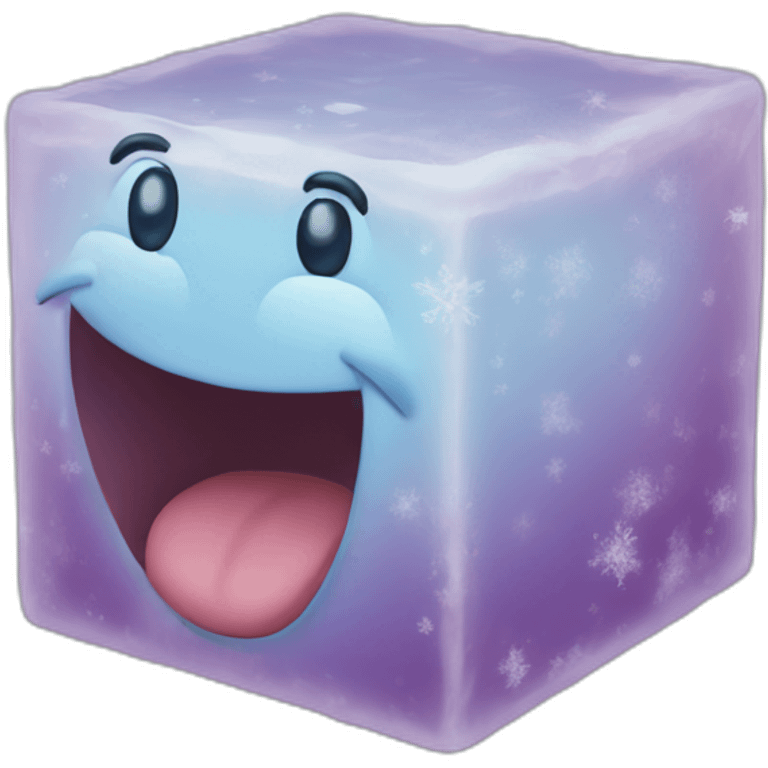 Frozen cube emoji