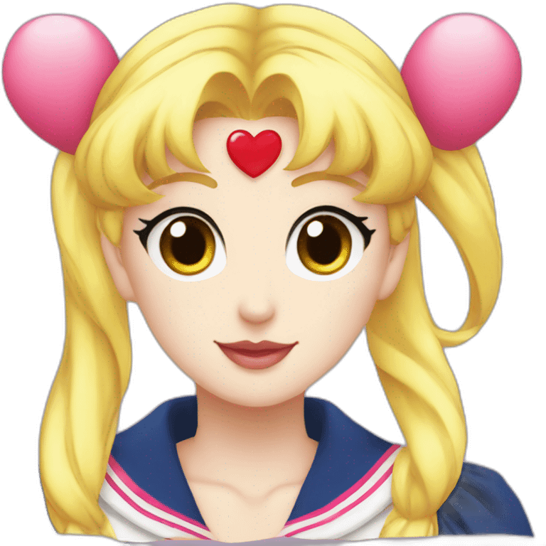 Sailor Moon with heart eyes emoji