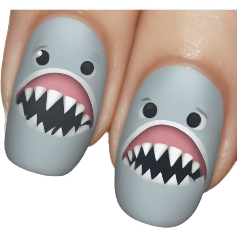 Shark nails emoji