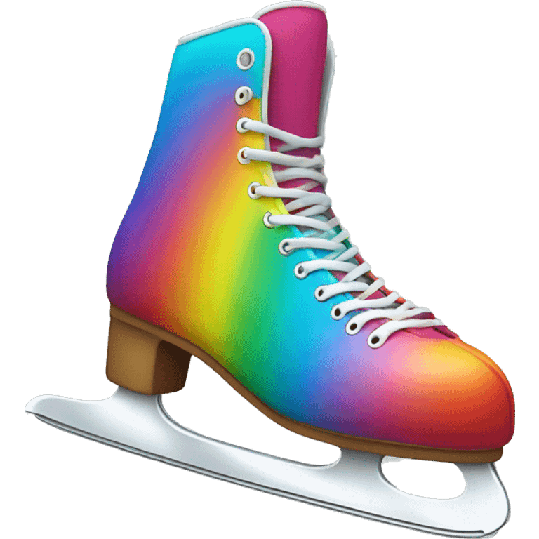 Rainbow ice skate  emoji