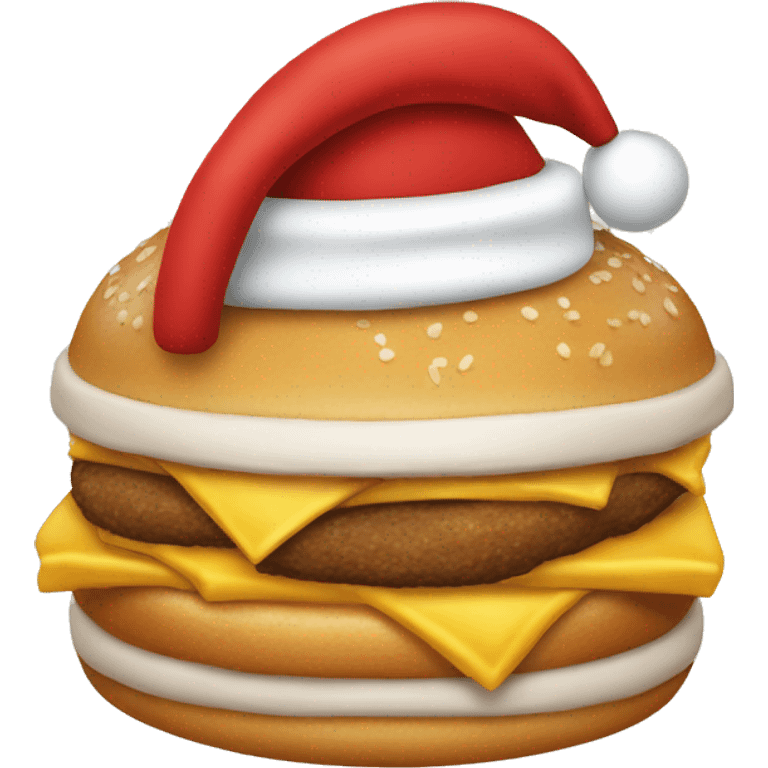 fast food item with santa clause hat emoji