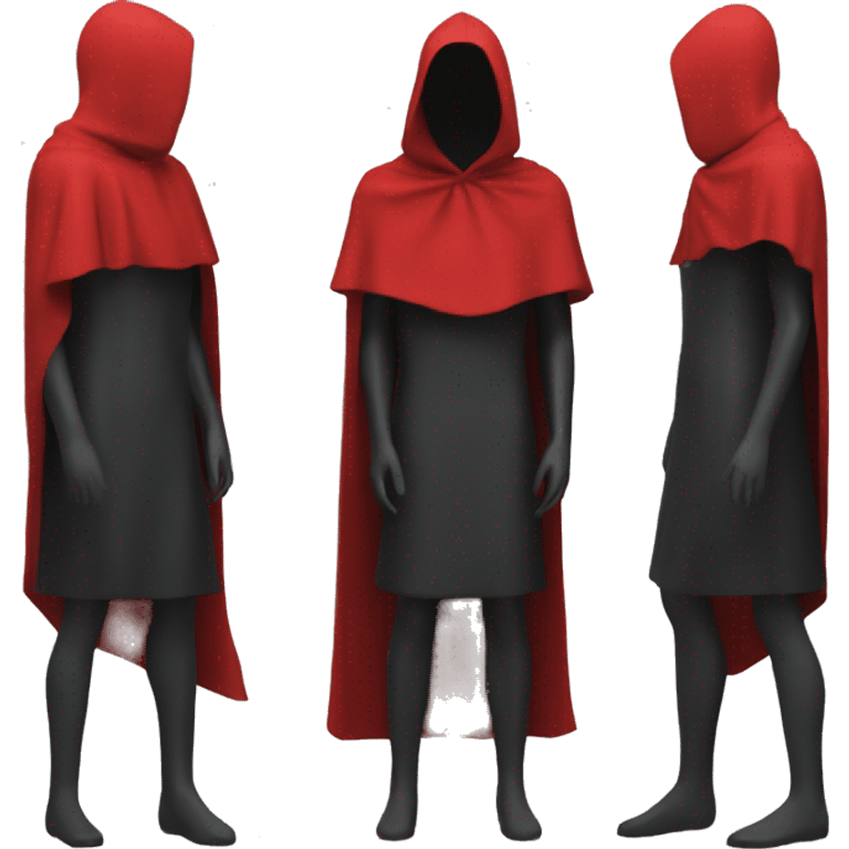 faceless mannequin flapping red cape emoji