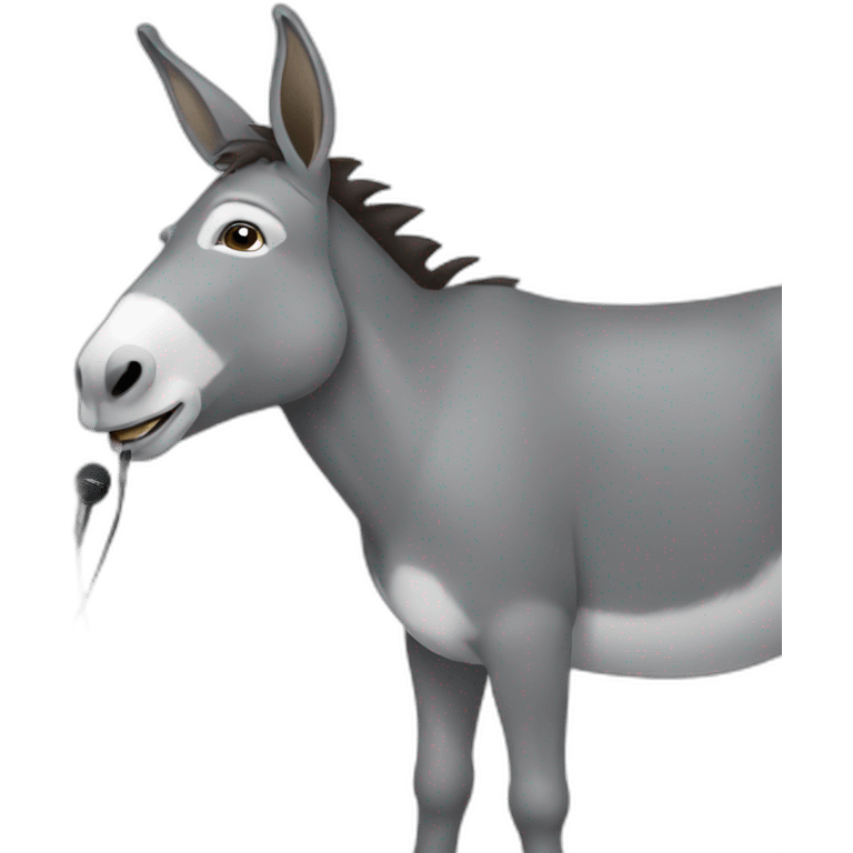 donkey-with-microphone emoji