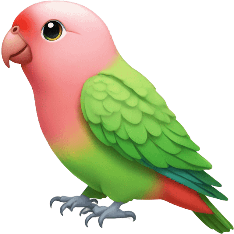 Rosy faced lovebird emoji