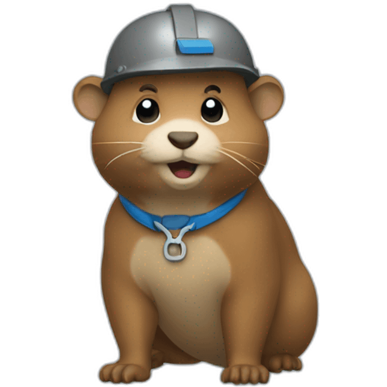 Gopher GO bleu builder emoji