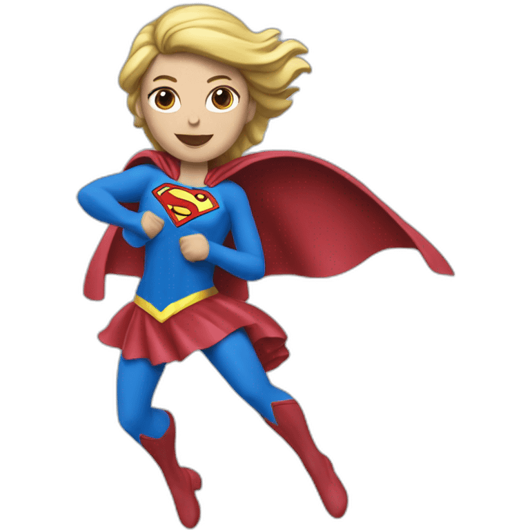 Supergirl fly in the sky emoji