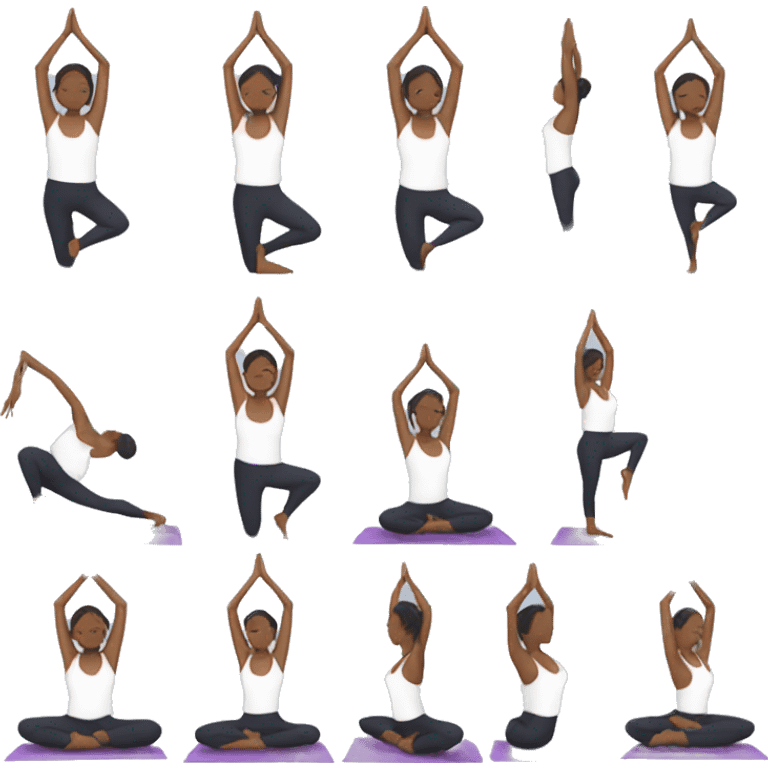 A women doing yoga emoji