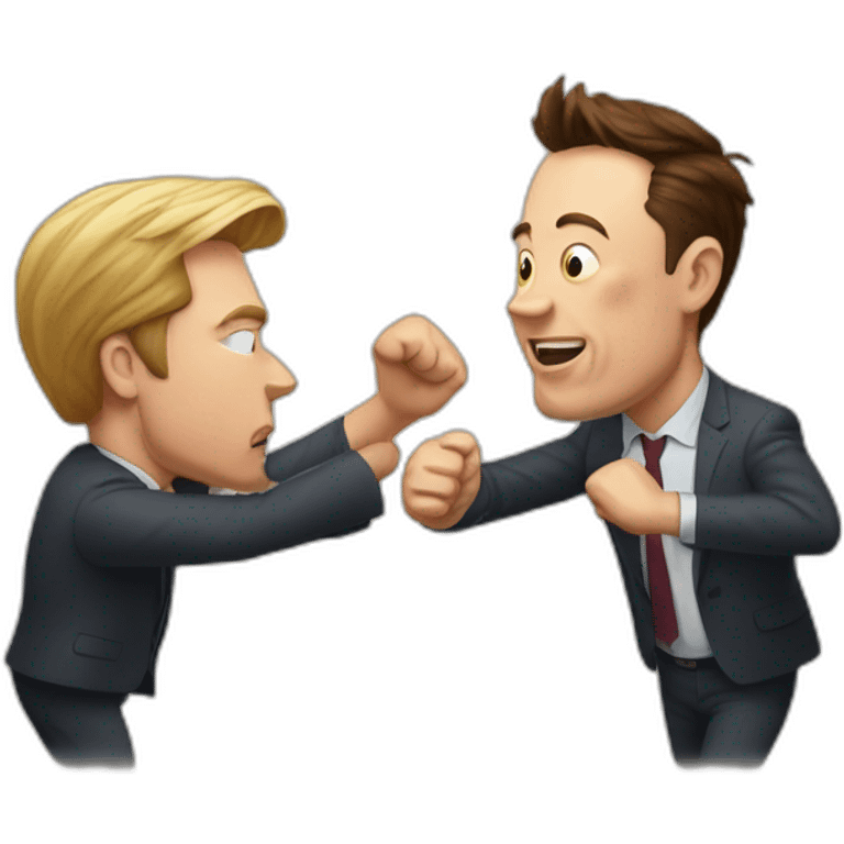 Elon musk punching mark zukkerburg emoji