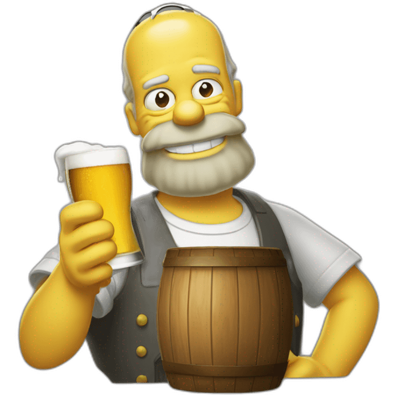 Homer sipson qui bois une bière emoji