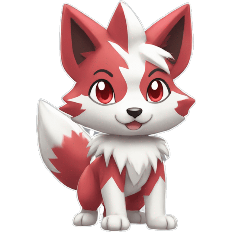 Kawaii Chibi Poochyena-Zangoose-Lycanroc-Pokémon Full Body emoji